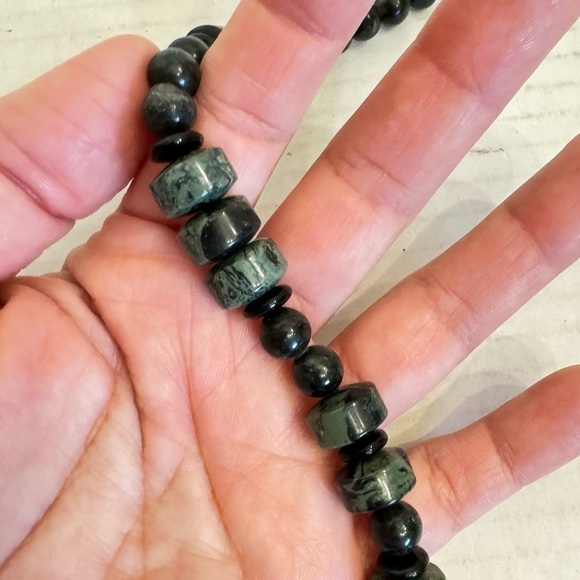 Stunning Natural Kambaba Jasper Gemstone Necklace Vintage Beaded Statement RARE - Picture 14 of 16